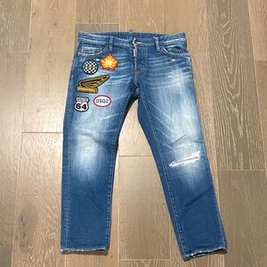 DSQUARED2 Blue Jeans with Patches